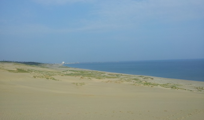 yu砂丘と日本海
